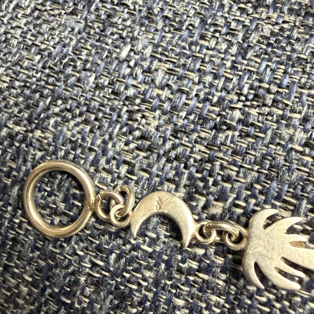 Sterling Silver Moon and Palm Tree Bracelet - Picture 12 of 12